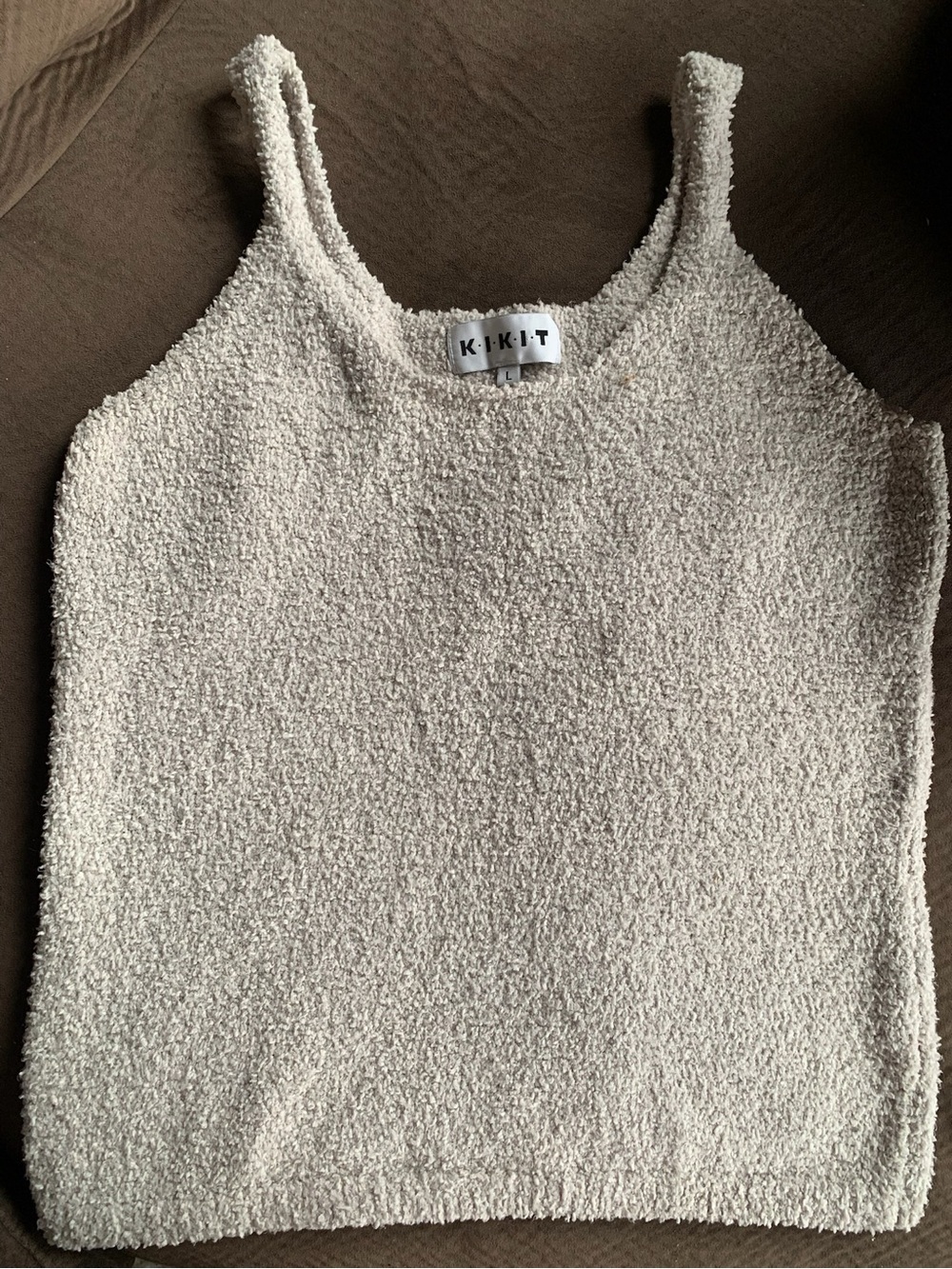KIKI-T Grey Bouclé Tank